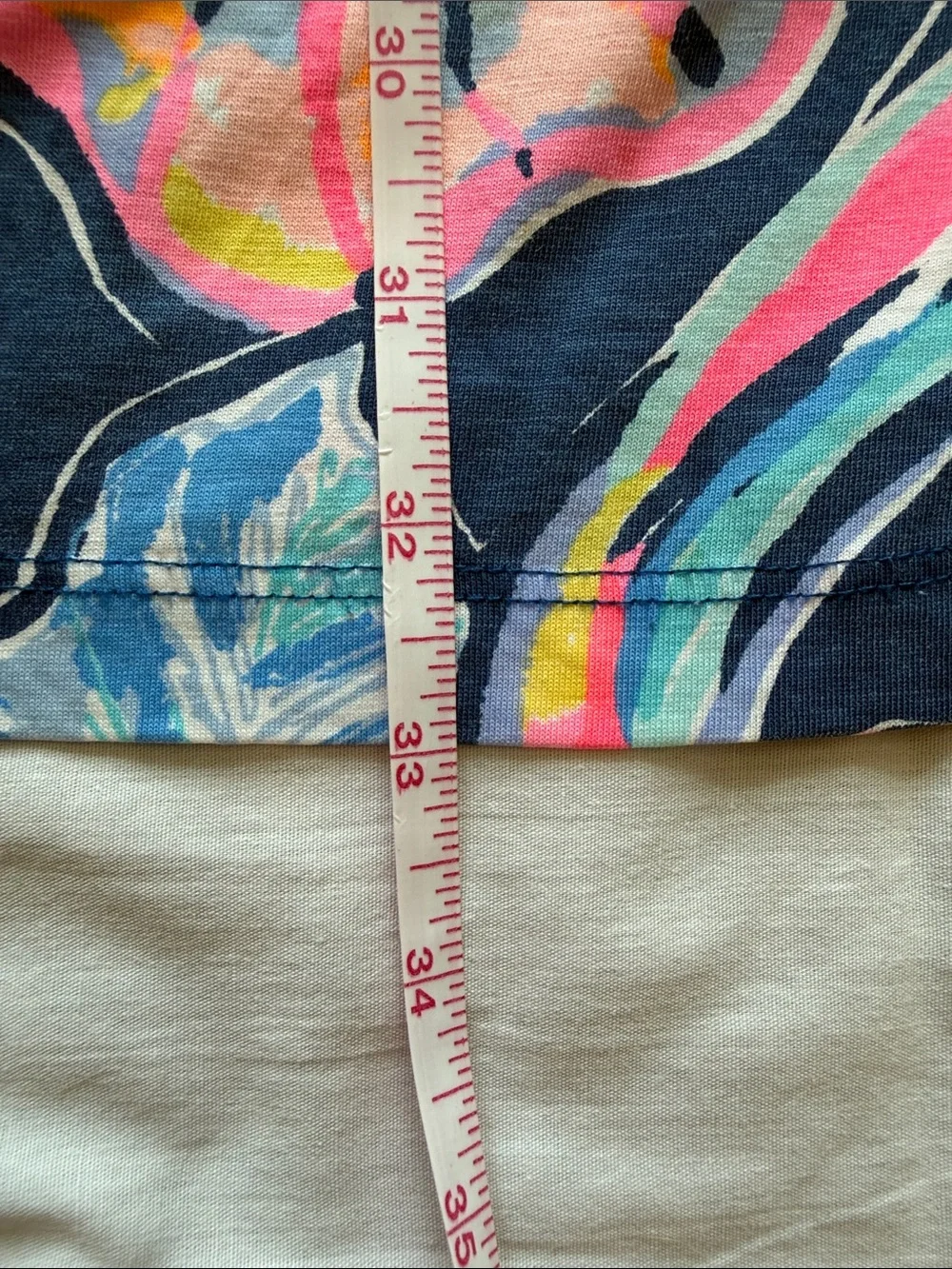Lilly Pulitzer Navy Floral Multicolor Dress with knotted 3/4 sleeves